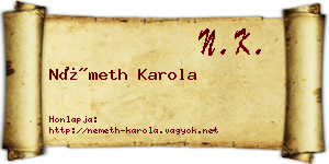 Németh Karola névjegykártya