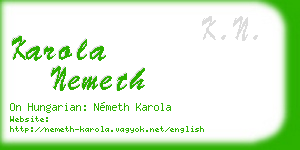 karola nemeth business card